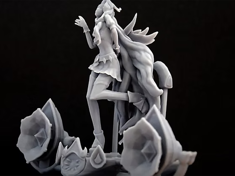 Seraphine League Of Legends 3D Figuries Ready To Print Model Cetak 3D