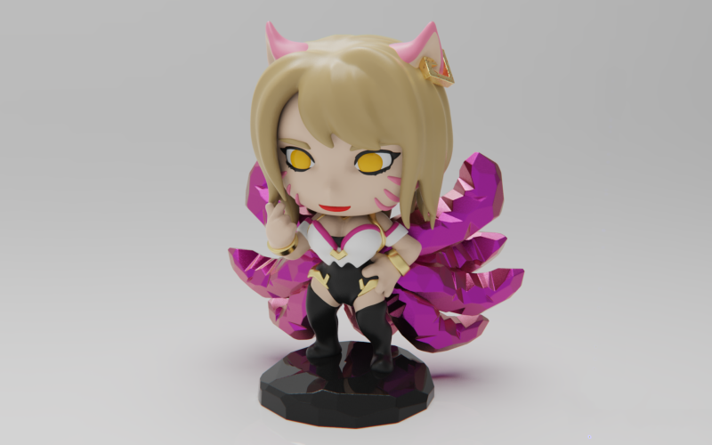 KDA AHRI 3D Figuries Ready To Print 3D-printmodel .c4d .max .obj .3ds .fbx .stl .blend