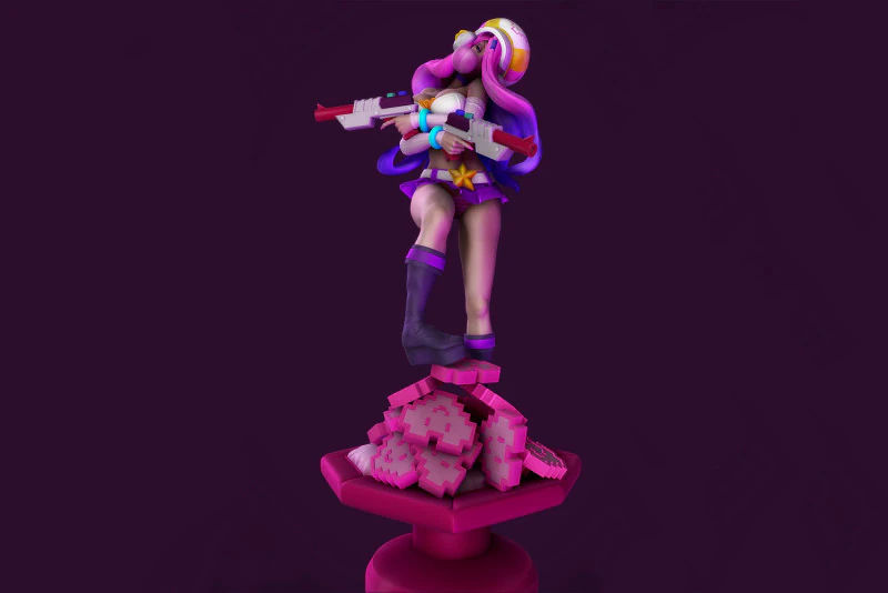 Miss Fortune Arcadia Ready To Print 3D Print Model .c4d .max .obj .3ds .fbx .stl .blend 