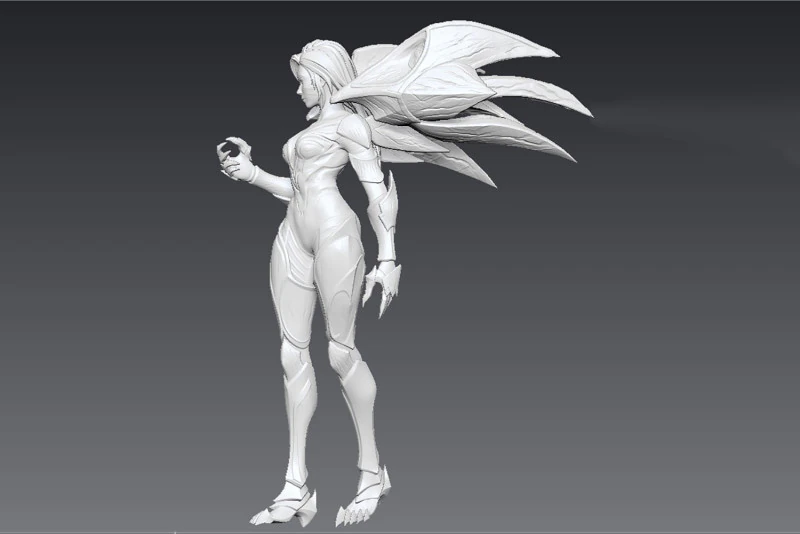 Kaisa League of Legends Ready To Print 3D Print Model .c4d .max .obj .3ds .fbx .stl .blend