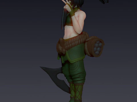 Akali League of Legends Ready To Print 3D Print Model