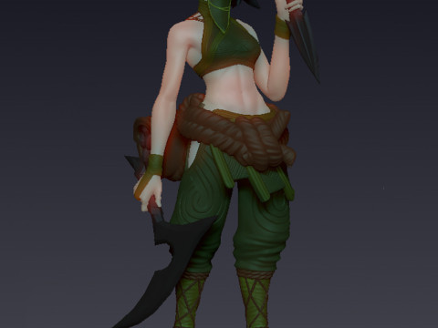 Akali League of Legends Ready To Print 3D-Druckmodell