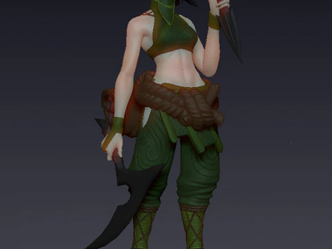 Akali League of Legends Ready To Print 3D Print Model
