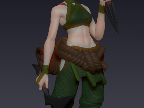 Akali League of Legends Ready To Print 3D-Druckmodell