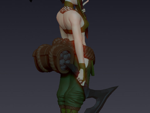 Akali League of Legends Ready To Print 3D-Druckmodell