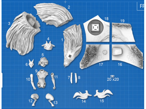 Kindred League of Legends Ready To Print Model do druku 3D