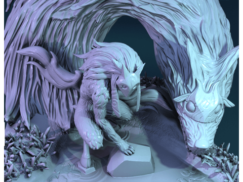Kindred League of Legends Ready To Print Model do druku 3D