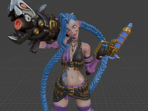 Jinx - League of Legends Ready To Print Model do druku 3D