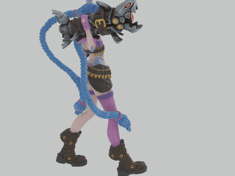 Jinx - League of Legends Ready To Print Model do druku 3D