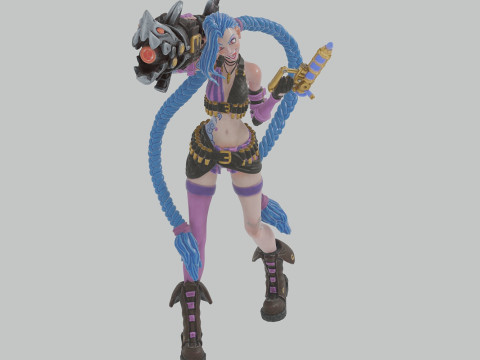 Jinx - League of Legends Ready To Print Model do druku 3D