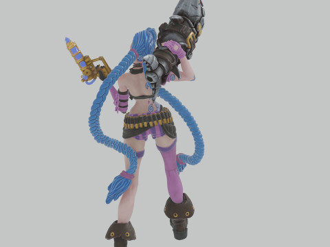 Jinx - League of Legends Ready To Print Model do druku 3D