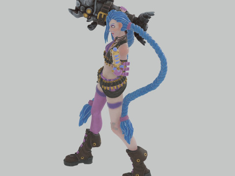 Jinx - League of Legends Ready To Print Model do druku 3D