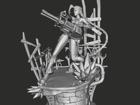 Jinx - Arcane League of Legends 3D Print Model