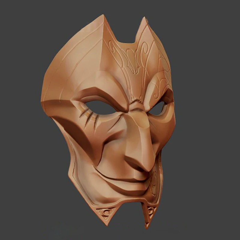 Jhin Mask Ready To Print 3D Print Model .c4d .max .obj .3ds .fbx .stl .blend 