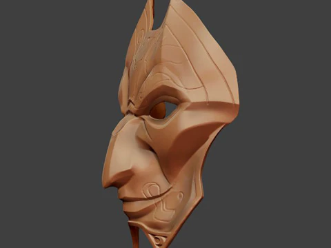 Jhin Mask Ready To Print 3D Print Model