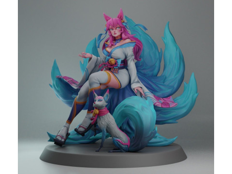 Sprite Blossom Ahri Ready To Print Modèles 3D en vedette