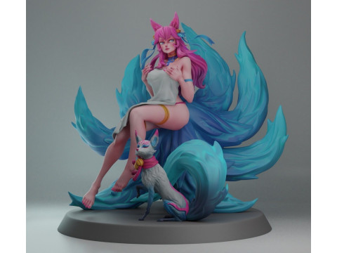 Sprite Blossom Ahri Ready To Print 3D प्रिंट मॉडल