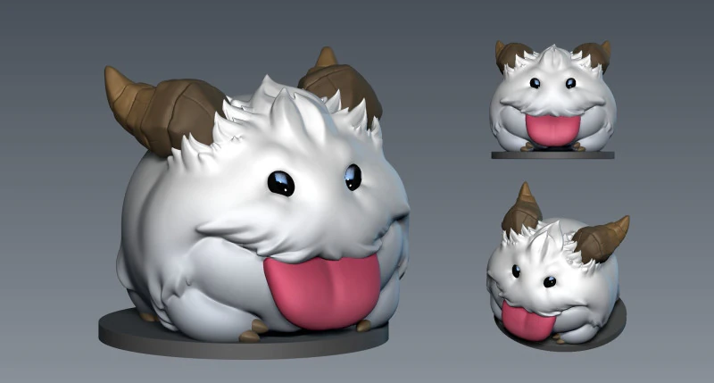 Poro Arcane League of Legends Ready To Print 3D Print Model .c4d .max .obj .3ds .fbx .stl .blend 