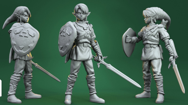 Link Legend of Zelda Ready To Print 3D 프린트 모델 .c4d .max .obj .3ds .fbx .stl .blend