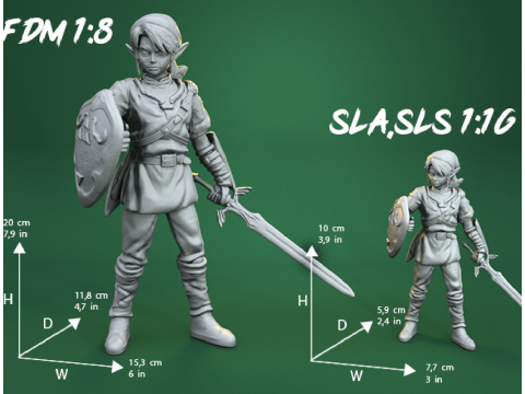 Link Legend of Zelda Ready To Print 3D 프린트 모델