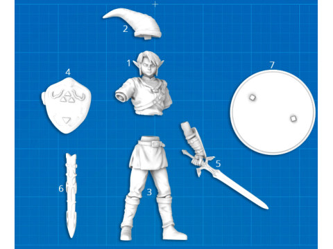 Link Legend of Zelda Ready To Print 3D 프린트 모델