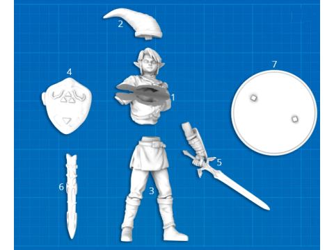 Link Legend of Zelda Ready To Print 3D 프린트 모델