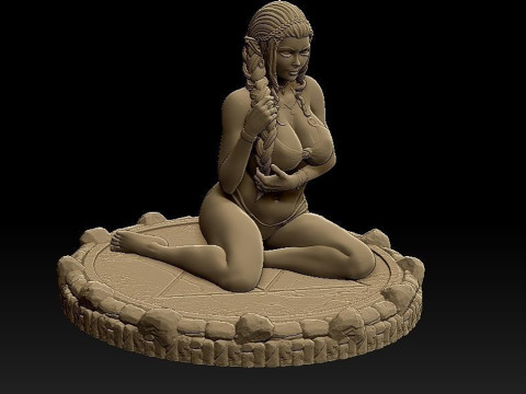 Pricess Zelda on the beach Ready To Print 3D-printmodel