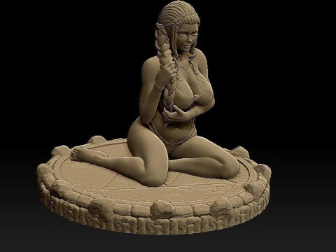 Pricess Zelda on the beach Ready To Print 3D Print Model