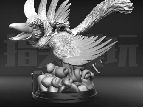Link Riding Bird Legend of Zelda Ready To Print 3D 프린트 모델