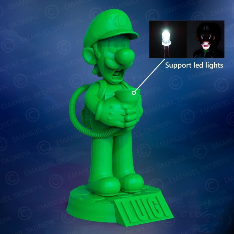 Luigi Mansion Linterna Ready To Print 3D 프린트 모델 .c4d .max .obj .3ds .fbx .stl .blend