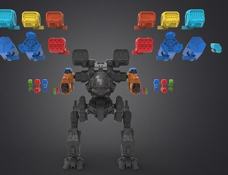 Mad Cat Mk II Weapon Kit Ready To Print 3D 프린트 모델 .c4d .max .obj .3ds .fbx .stl .blend