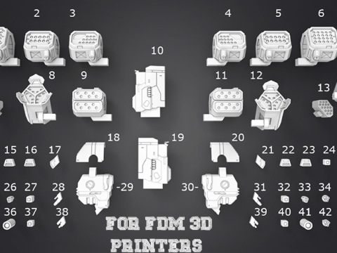 Mad Cat Mk II Weapon Kit Ready To Print 3D 프린트 모델