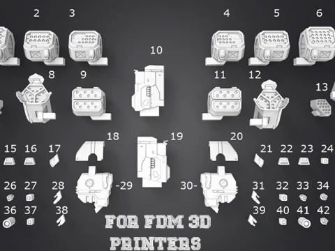 Mad Cat Mk II Weapon Kit Ready To Print 3D Print Model