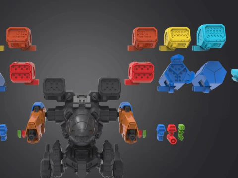 Mad Cat Mk II Weapon Kit Ready To Print 3D Print Model