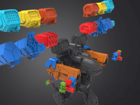 Mad Cat Mk II Weapon Kit Ready To Print 3D 프린트 모델
