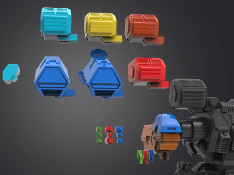Mad Cat Mk II Weapon Kit Ready To Print 3D 프린트 모델