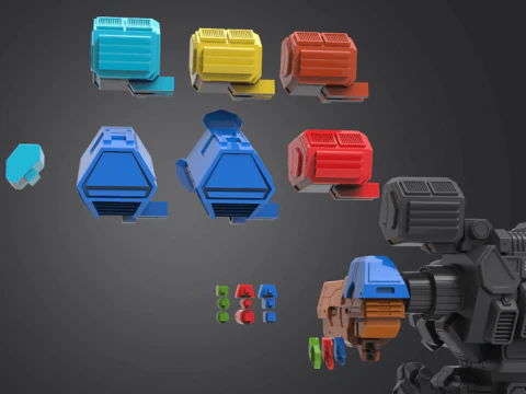 Mad Cat Mk II Weapon Kit Ready To Print 3D Print Model