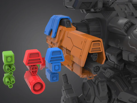 Mad Cat Mk II Weapon Kit Ready To Print 3D Print Model