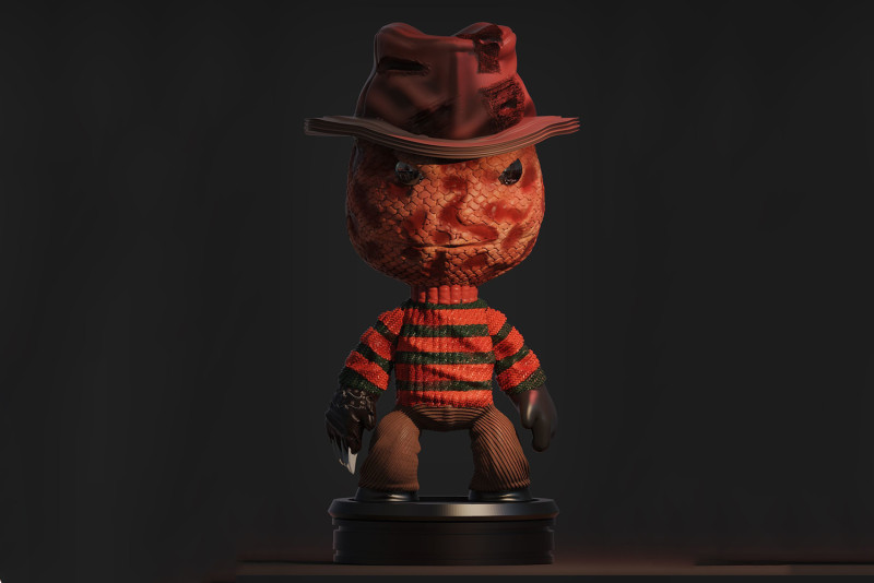 Freddy Krueger Ready To Print Model do druku 3D .c4d .max .obj .3ds .fbx .stl .blend