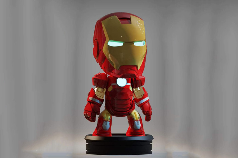 Iron Man Ready To Print 3D 프린트 모델 .c4d .max .obj .3ds .fbx .stl .blend