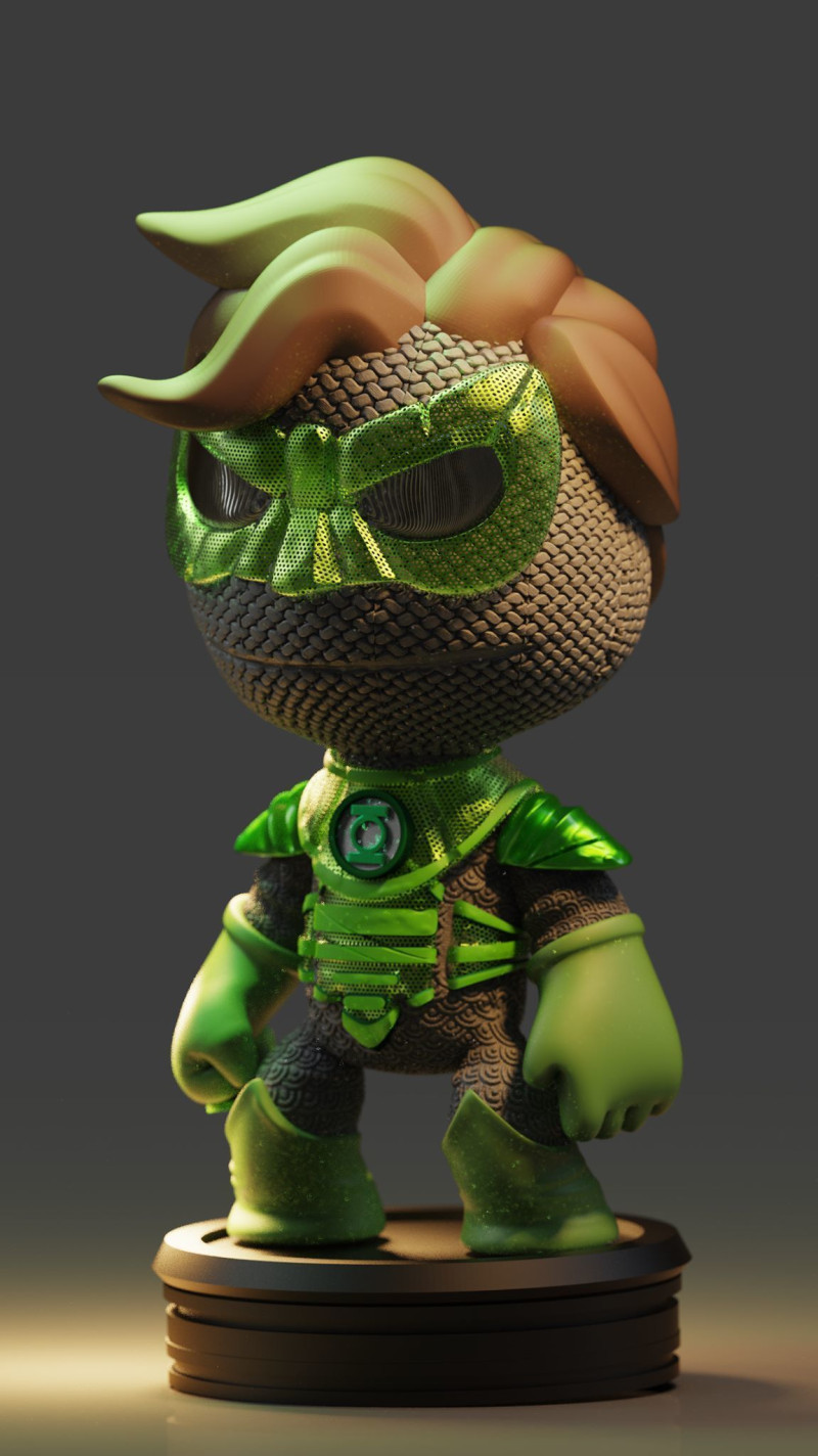 Green Lantern Ready To Print 3D Принт Модель .c4d .max .obj .3ds .fbx .stl .blend
