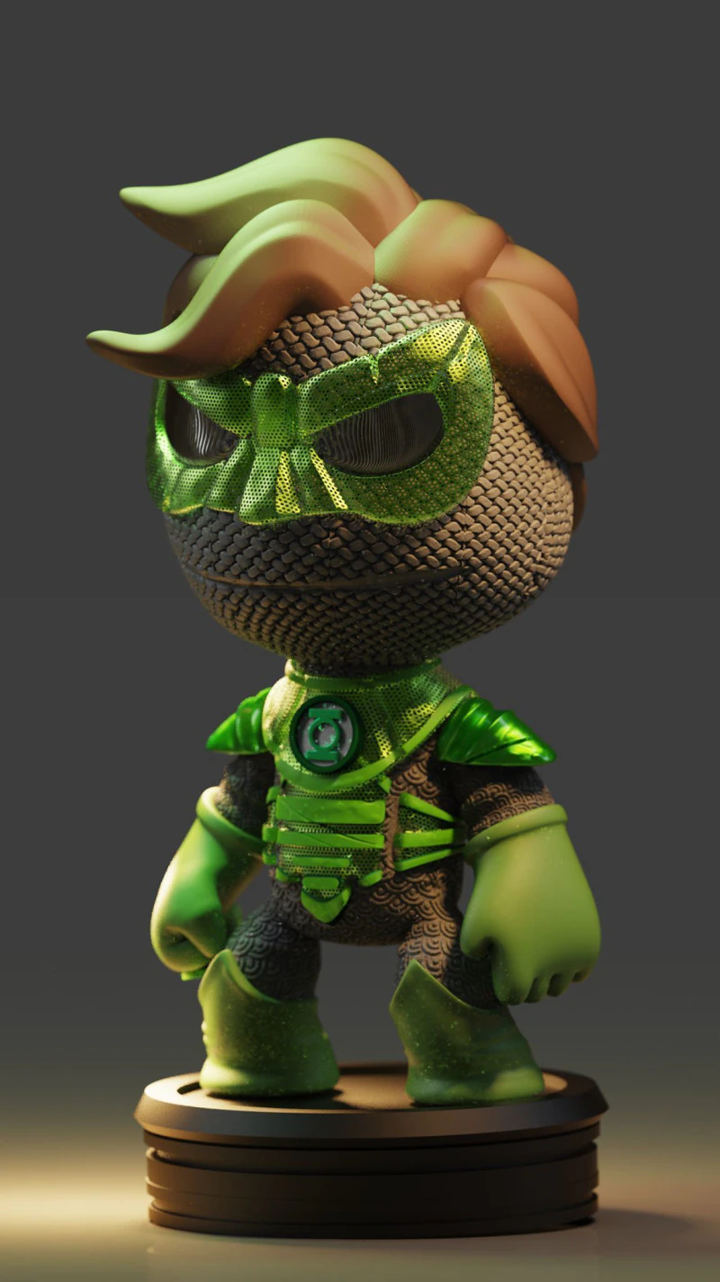 Green Lantern Ready To Print 3D Print Model .c4d .max .obj .3ds .fbx .stl .blend