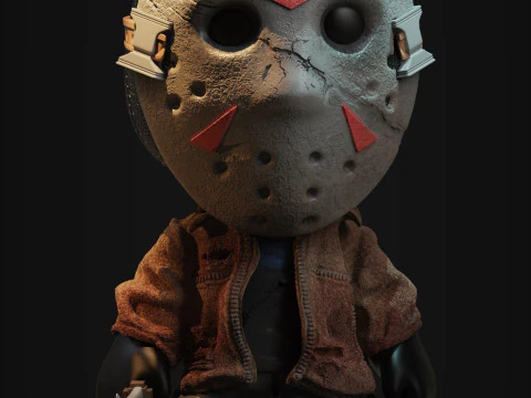 Jason Voorhees klaar om af te drukken 3D printmodel