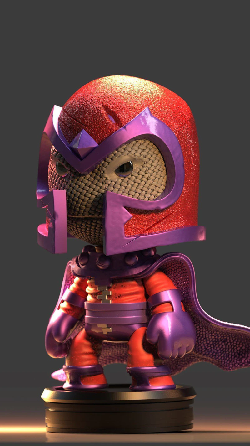 Magneto Chibi Ready To Print 3D Print Model .c4d .max .obj .3ds .fbx .stl .blend 