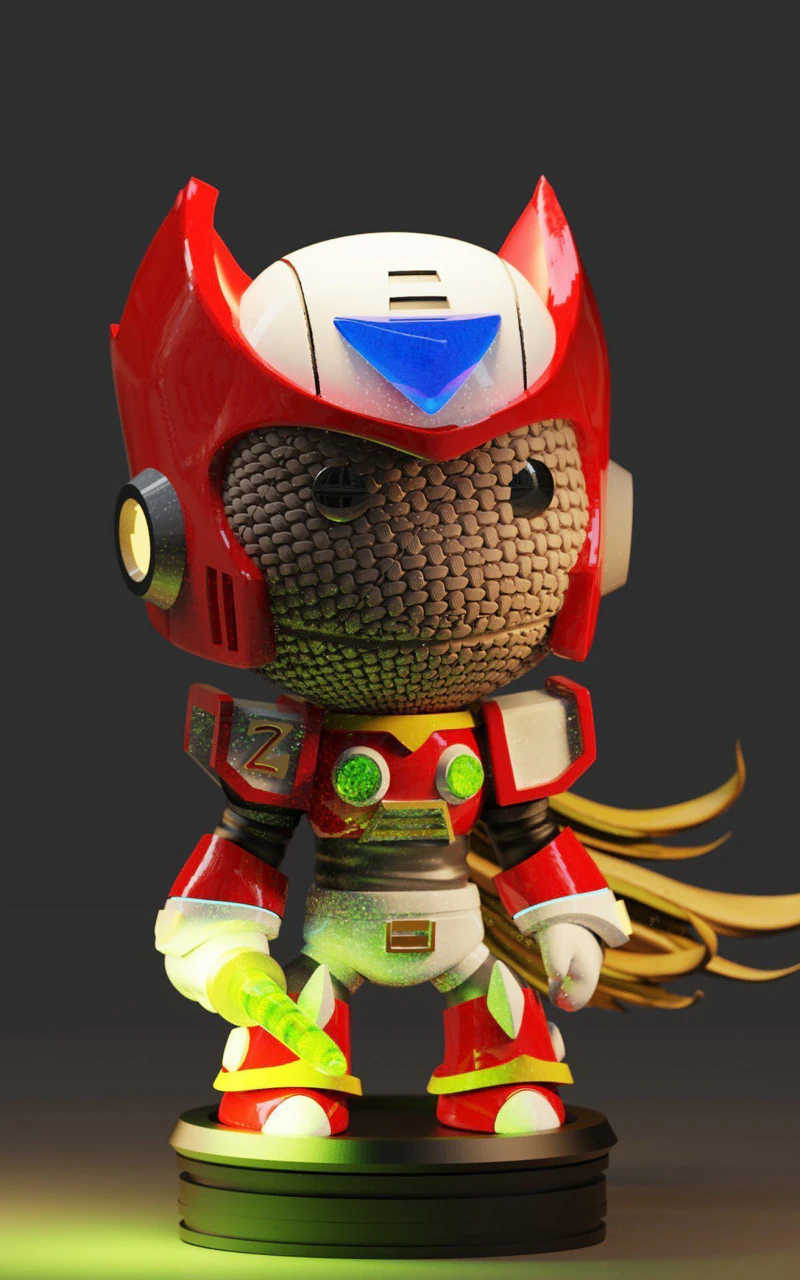 Megaman Zero Ready To Print 3D Print Model .c4d .max .obj .3ds .fbx .stl .blend 