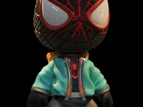 Miles Morales Baskıya Hazır 3D Baskı Modeli