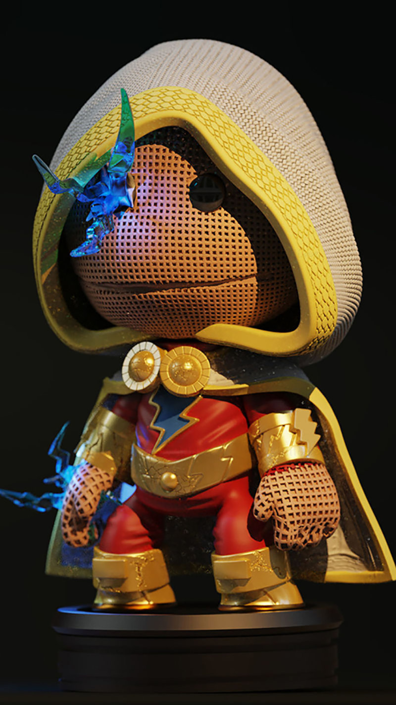 Shazam Chibi Ready To Print Modello di stampa 3D .c4d .max .obj .3ds .fbx .stl .blend
