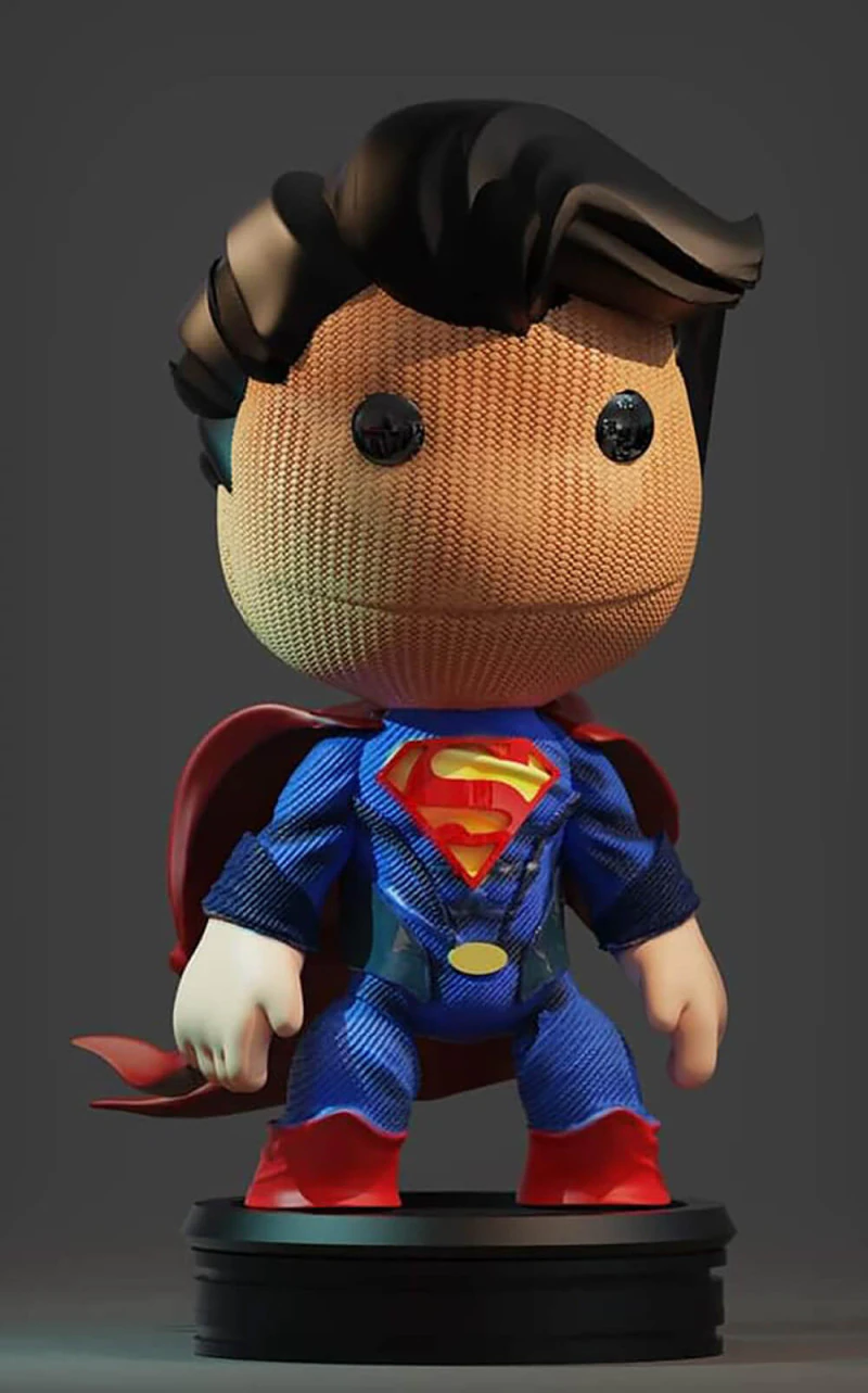 Superman Ready To Print 3D Print Model .c4d .max .obj .3ds .fbx .stl .blend 