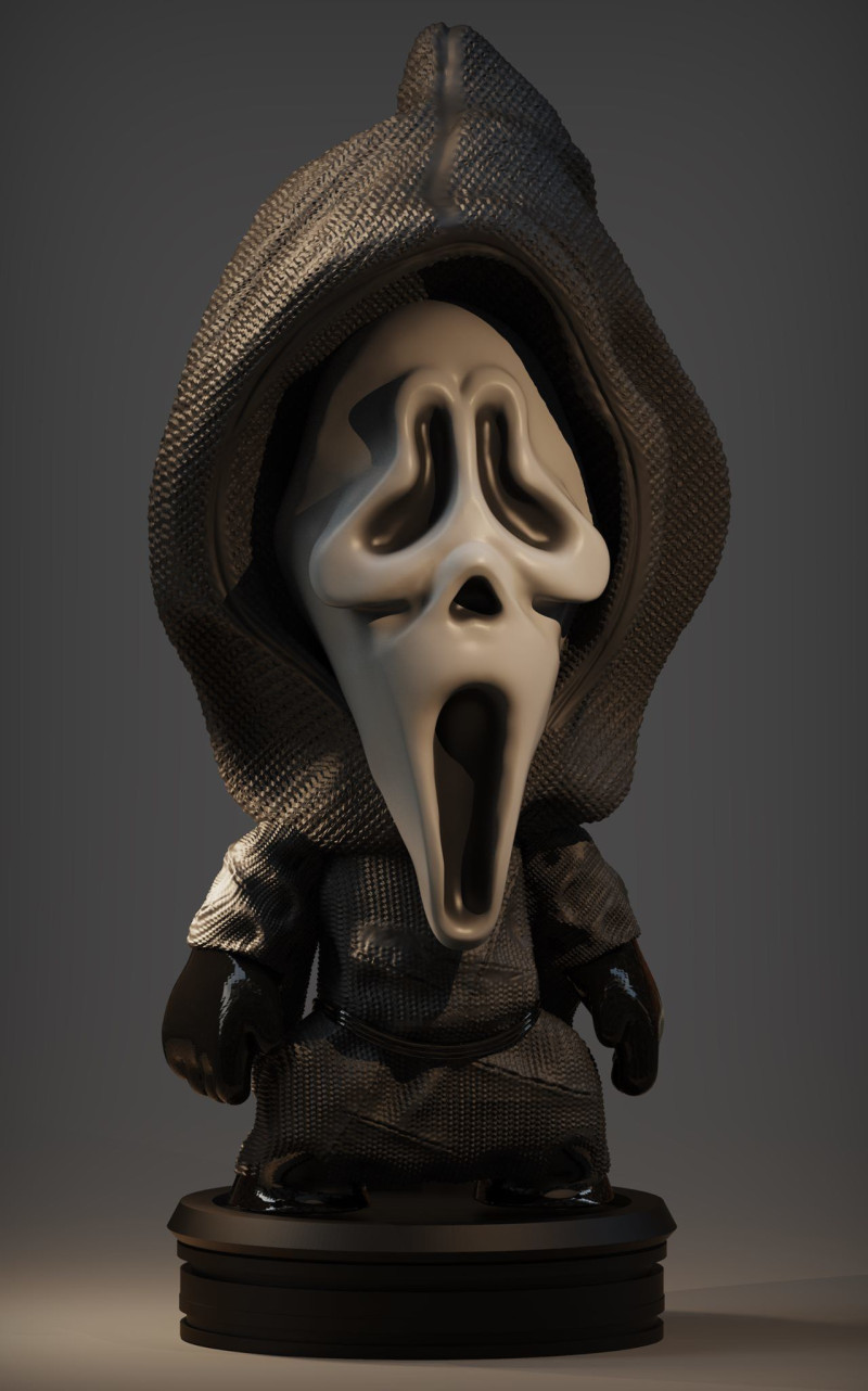 Ghostface Ready To Print 3D-Druckmodell .c4d .max .obj .3ds .fbx .stl .blend