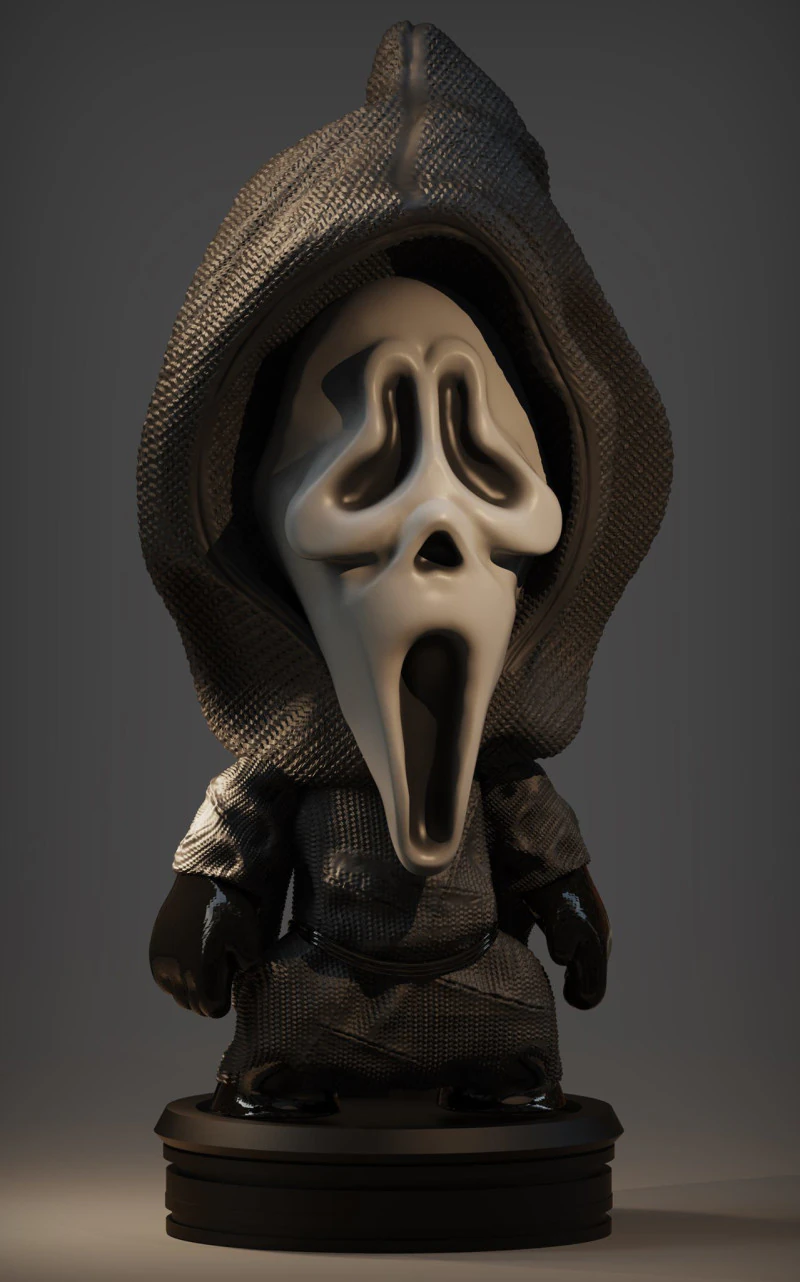 Ghostface Ready To Print 3D Print Model .c4d .max .obj .3ds .fbx .stl .blend 